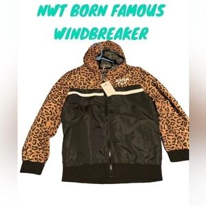 NWT Born Famous streetwear brand windbreaker jacket.  Kids 14-16
